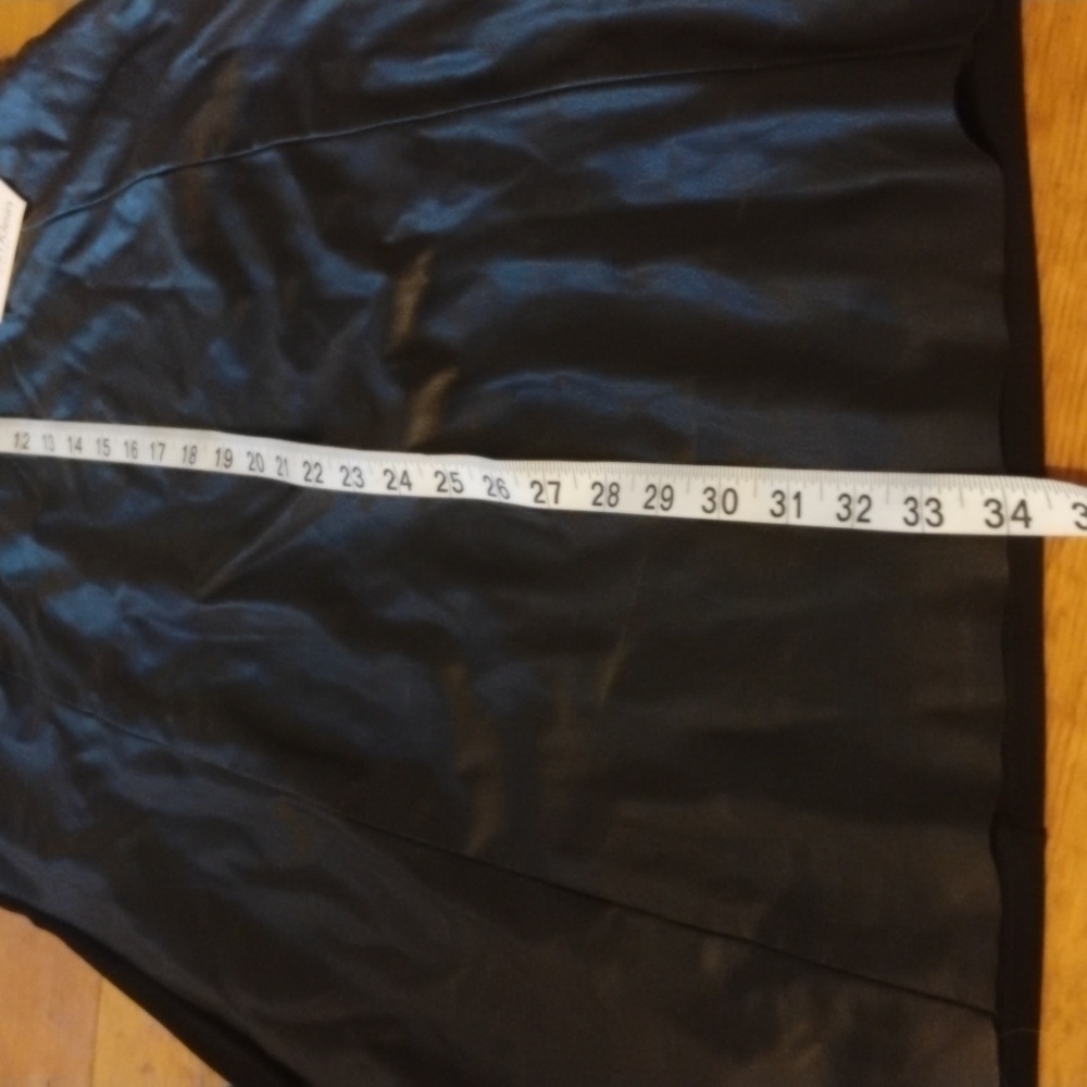 Calvin Klein NWT Black Size 8 Faux Black Leather Look Sleeveless Dress. - Picture 8 of 9